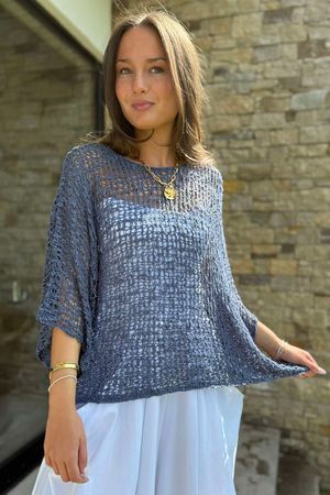 Laundry B Cloud Loose Box Knit Denim - 